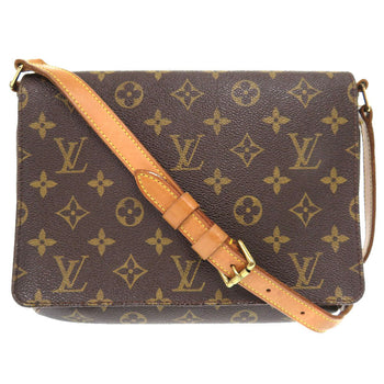 Louis Vuitton Shoulder Bag M51257 Monogram Canvas Brown Monogram Musette Tango Short Strap Women