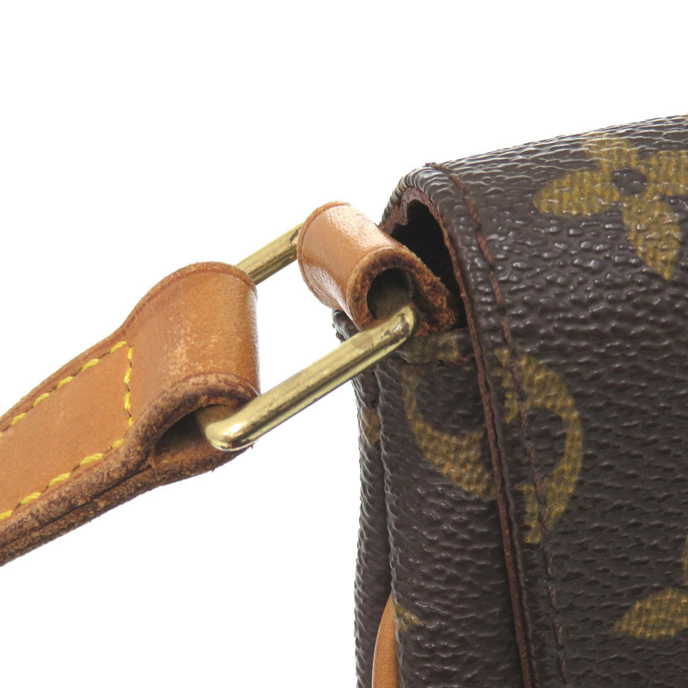 Louis Vuitton Shoulder Bag M51257 Monogram Canvas Brown Monogram Musette Tango Short Strap Women