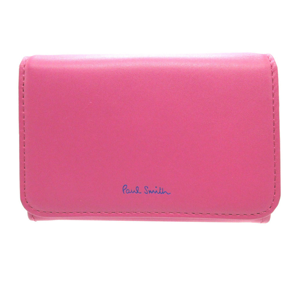 Paul Smith Bifold Wallet Leather Pink Compact Wallet Women