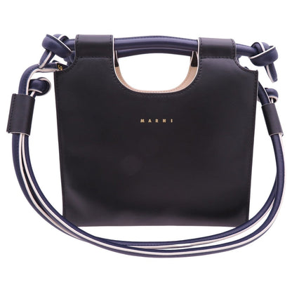 Marni Shoulder Bag Bmmp0055Q0 Leather Black Marcel Knot Tube Knot Women