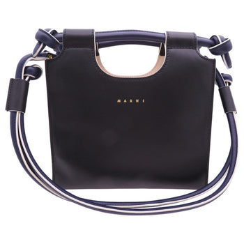 Marni Shoulder Bag Bmmp0055Q0 Leather Black Marcel Knot Tube Knot Women