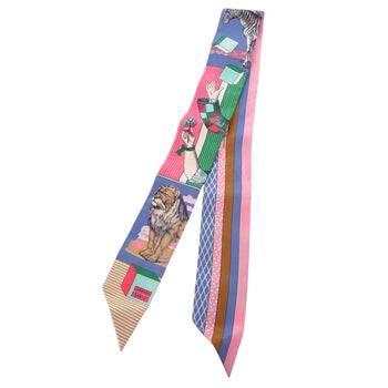 Hermes Scarf Silk Blue Lavender Grand Theatre Nouveau Women
