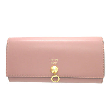 Fendi Long Wallet Purse 8M0251 Leather Pink Two Fold By The Way Women Secondhand