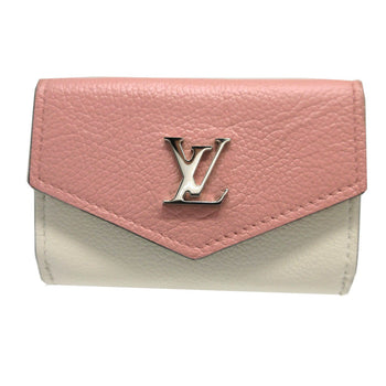 Louis Vuitton Tri-Fold Wallet M63978 Leather Pink Compact Wallet Portefeuille Rock Mini Women