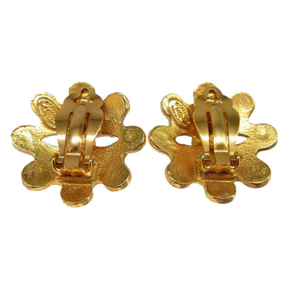 Chanel Earring Metal Gold Vintage Coco Mark Women