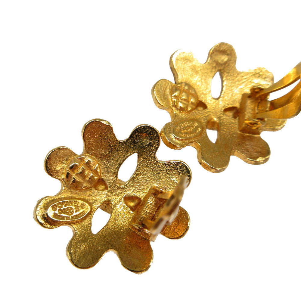 Chanel Earring Metal Gold Vintage Coco Mark Women