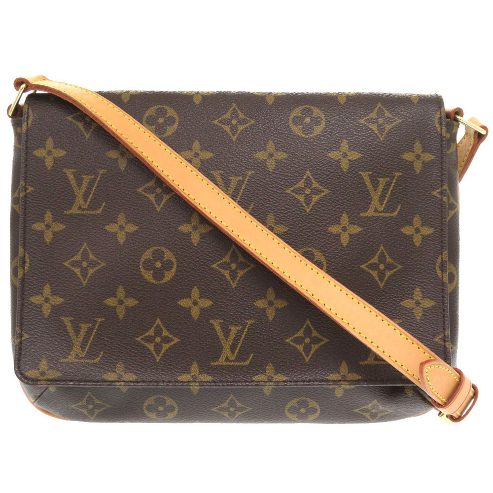 Louis Vuitton Shoulder Bag M51388 Monogram Canvas Brown Monogram Musette Tango Long Strap Women
