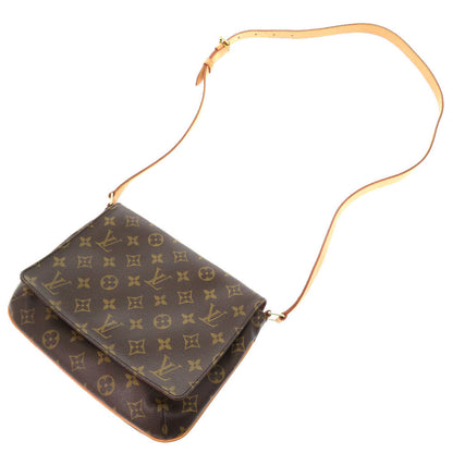 Louis Vuitton Shoulder Bag M51388 Monogram Canvas Brown Monogram Musette Tango Long Strap Women