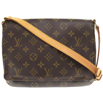 Louis Vuitton Shoulder Bag M51388 Monogram Canvas Brown Monogram Musette Tango Long Strap Women
