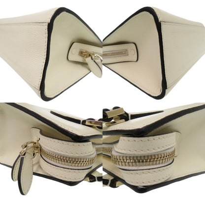 Valentino Handbag Leather Ivory V-Sling 2Way Handbag Women