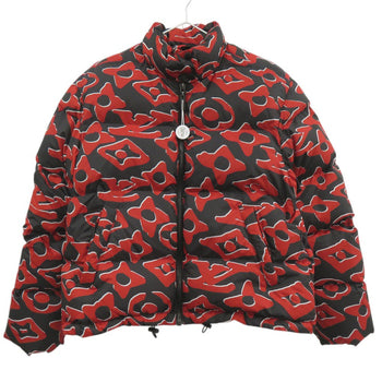 Louis Vuitton Down Jacket Down Red Tufted Monogram Urs Fischer Women 36