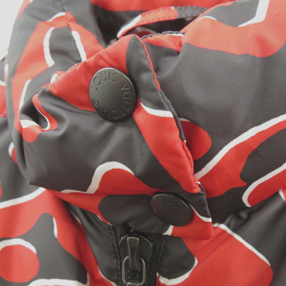 Louis Vuitton Down Jacket Down Red Tufted Monogram Urs Fischer Women 36