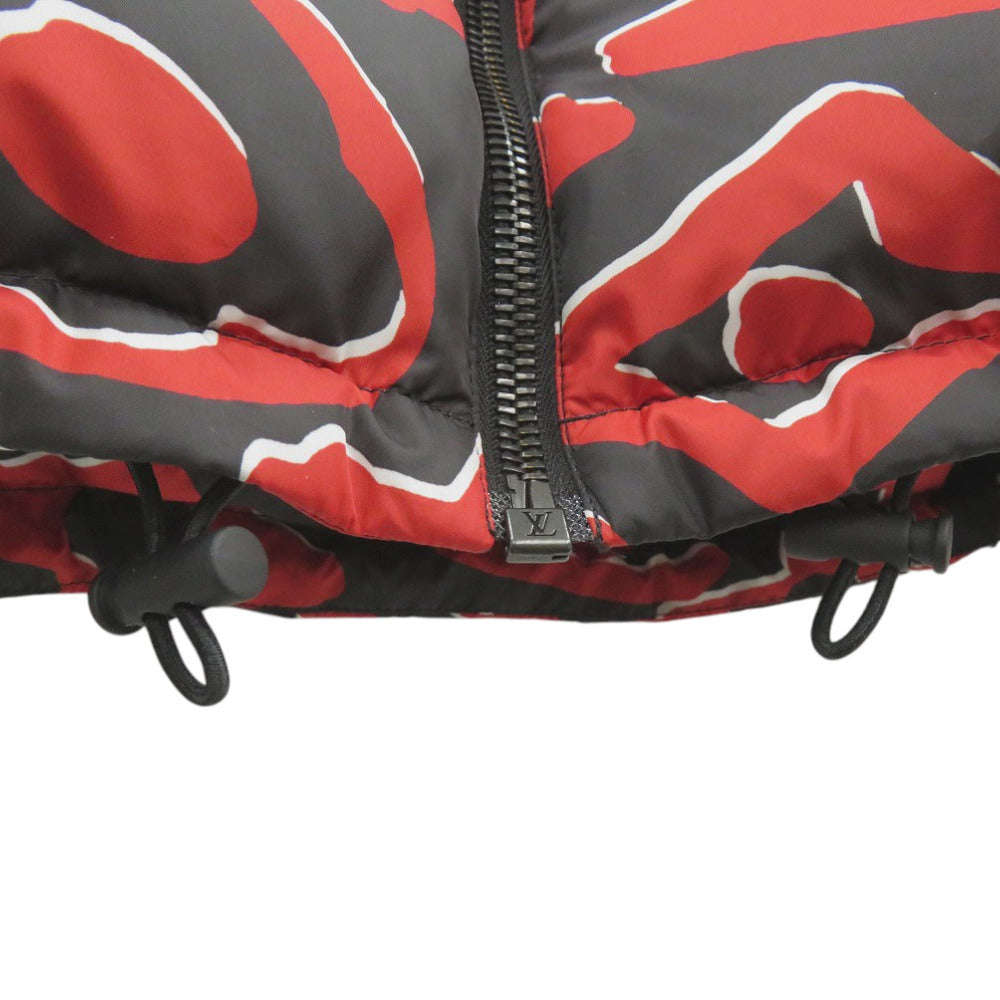 Louis Vuitton Down Jacket Down Red Tufted Monogram Urs Fischer Women 36