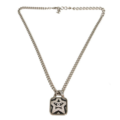 Chanel Necklace Metal, Stone Silver Star Pendant Coco Mark Women(Unisex)