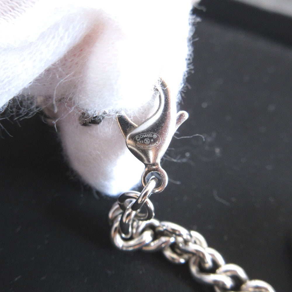Chanel Necklace Metal, Stone Silver Star Pendant Coco Mark Women(Unisex)
