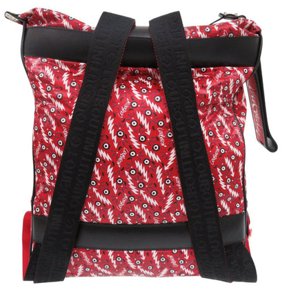 Christian Louboutin Backpack Calfskin Red Hop'N Zip Graphic Print Backpack Women