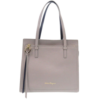 Salvatore Ferragamo Tote Bag Gg-21F216 Leather Gray Gancini Amy Tote Bag Women