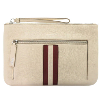 Bally Clutch Bag Talker.Tsp Leather White Unisex(Unisex)