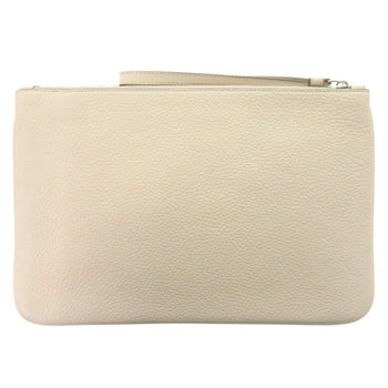 Bally Clutch Bag Talker.Tsp Leather White Unisex(Unisex)