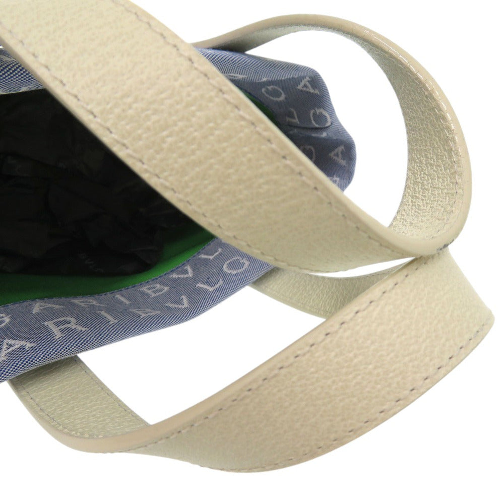 Bvlgari Tote Bag Canvas Blue Logo Mania Mini Tote Bag Women
