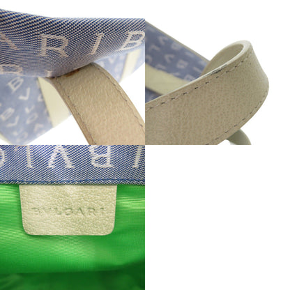 Bvlgari Tote Bag Canvas Blue Logo Mania Mini Tote Bag Women