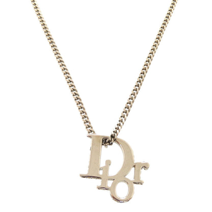 Christian Dior Necklace Metal Silver Logo Women