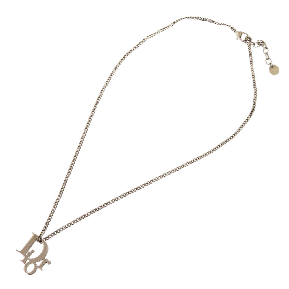 Christian Dior Necklace Metal Silver Logo Women