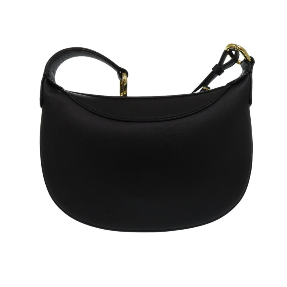 Mcm Shoulder Bag Mwhcata02Bk001 Calfskin Black Logo Aren Women