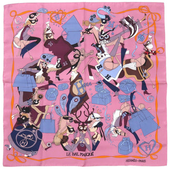 Hermes Scarf Silk Multicolor Carre70 Le Bal Masque Masked Ball Women