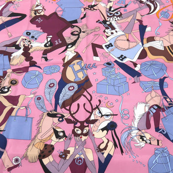 Hermes Scarf Silk Multicolor Carre70 Le Bal Masque Masked Ball Women