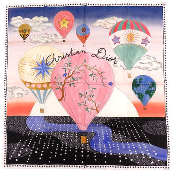 Christian Dior Scarf Silk Blue Balloon Women