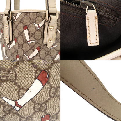 Gucci Tote Bag Gg Supreme Brown Gg Pattern Tote Bag Pvc Bootspattern Women