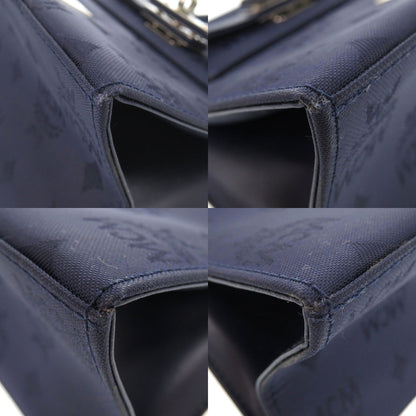Mcm Handbag Leather, Pvc Navy Logo 2Way Women