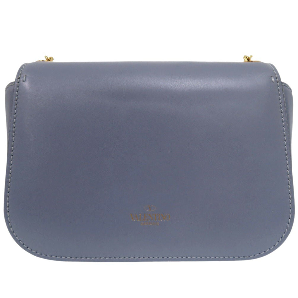 Valentino Garavani Shoulder Bag Leather Light Blue Valentino Garavani Chain Link Shoulder Bag Light