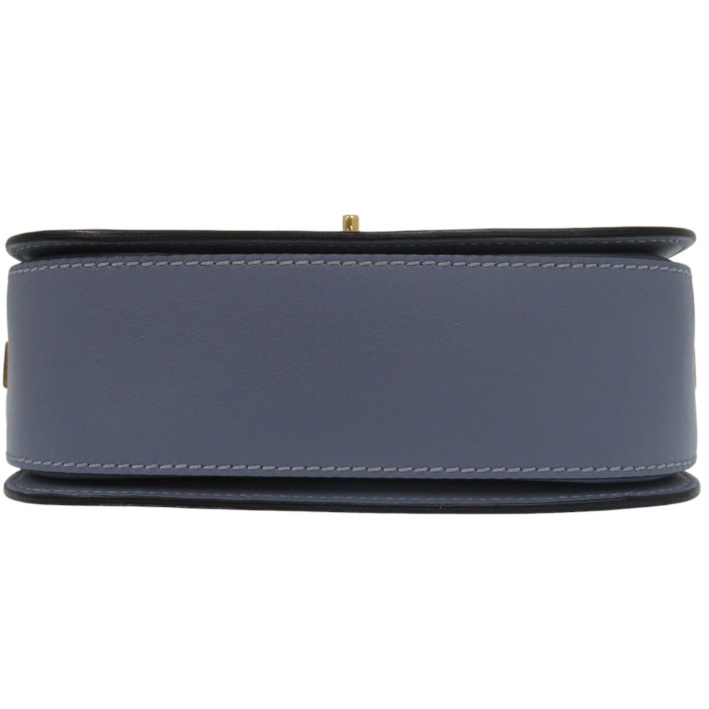 Valentino Garavani Shoulder Bag Leather Light Blue Valentino Garavani Chain Link Shoulder Bag Light