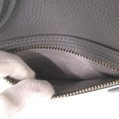 Celine Handbag Leather Gray Luggage Micro Shopper Women