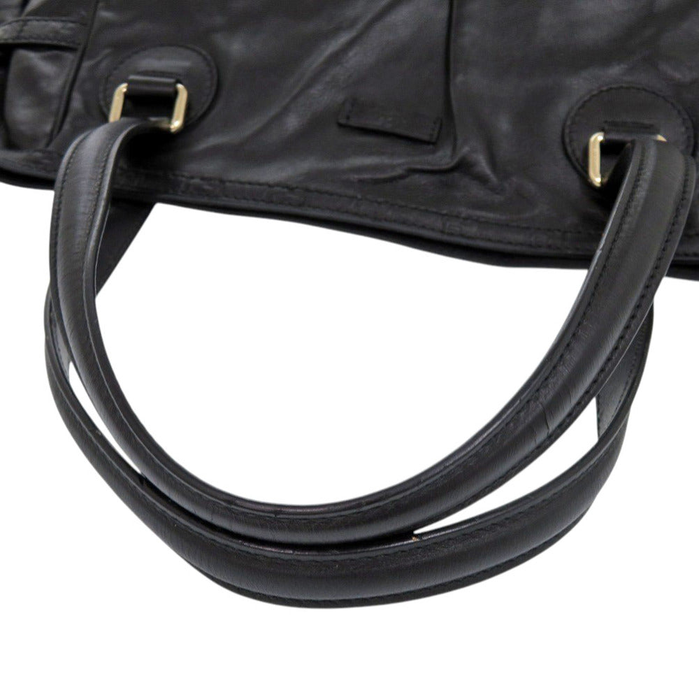 Gucci Tote Bag 257290 Leather Black Guccisima