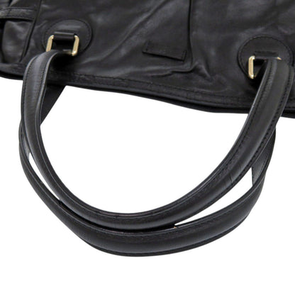 Gucci Tote Bag 257290 Leather Black Guccisima