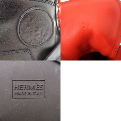 Hermes Boots 132251Zh Leather Black Hiking Mountain Boots Size 39 Mens 39
