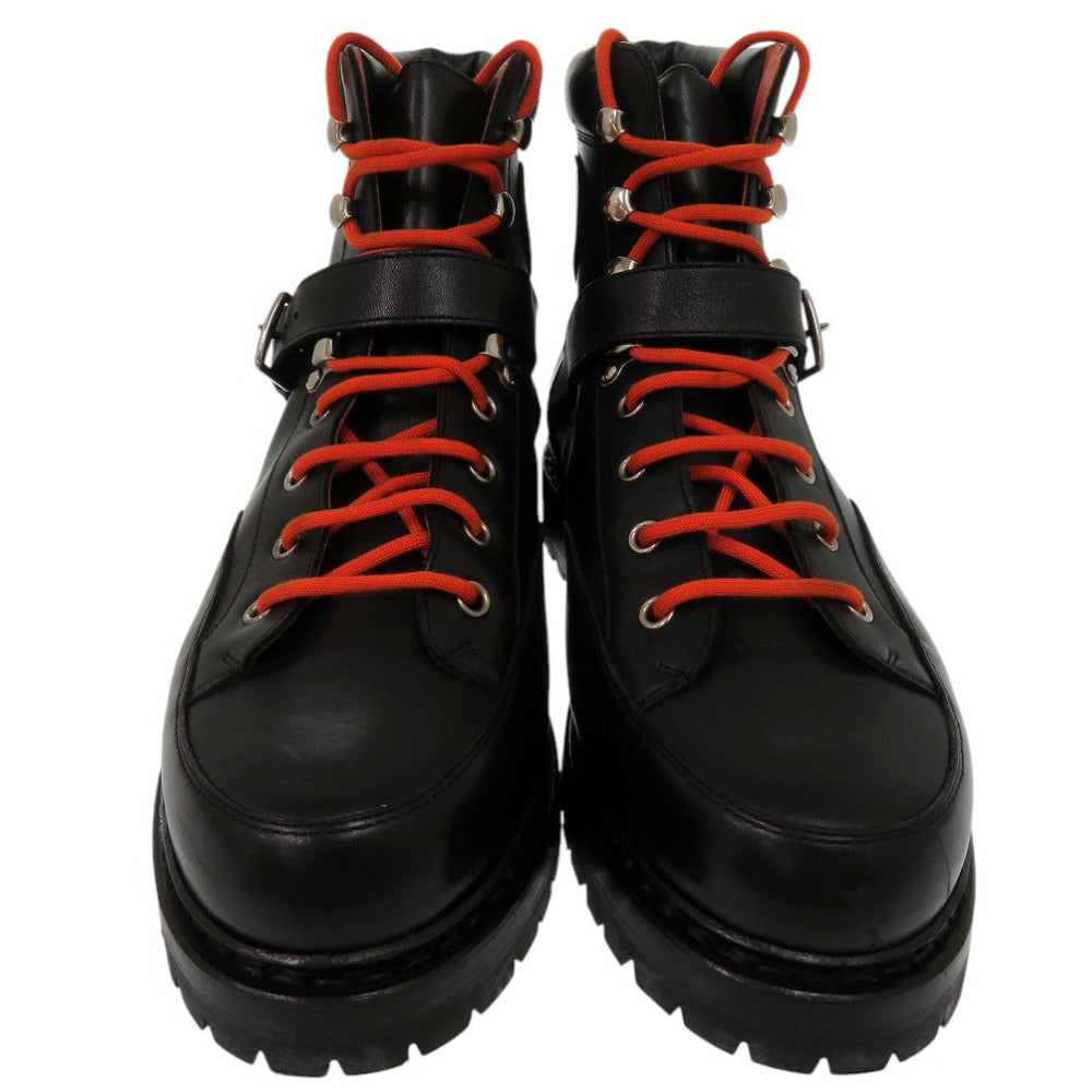 Hermes Boots 132251Zh Leather Black Hiking Mountain Boots Size 39 Mens 39