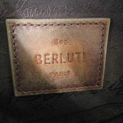 Berluti Coin Case E0231 Leather Brown Calligraphy Mens