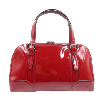Burberry Tote Bag Patent Leather Bordeaux Women