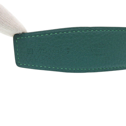 Hermes Belt Boxcalf, Togo Green Women 75