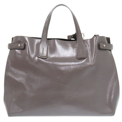 Burberry Shoulder Bag Enamel Gray 2Way Soft Banner Women