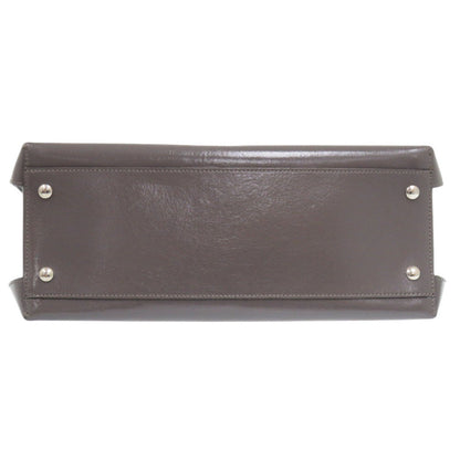 Burberry Shoulder Bag Enamel Gray 2Way Soft Banner Women
