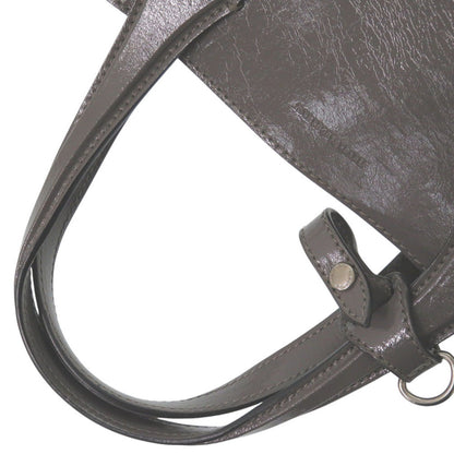 Burberry Shoulder Bag Enamel Gray 2Way Soft Banner Women