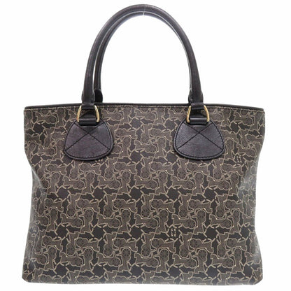 Celine Handbag Pvc, Leather Brown Monkey Line Women