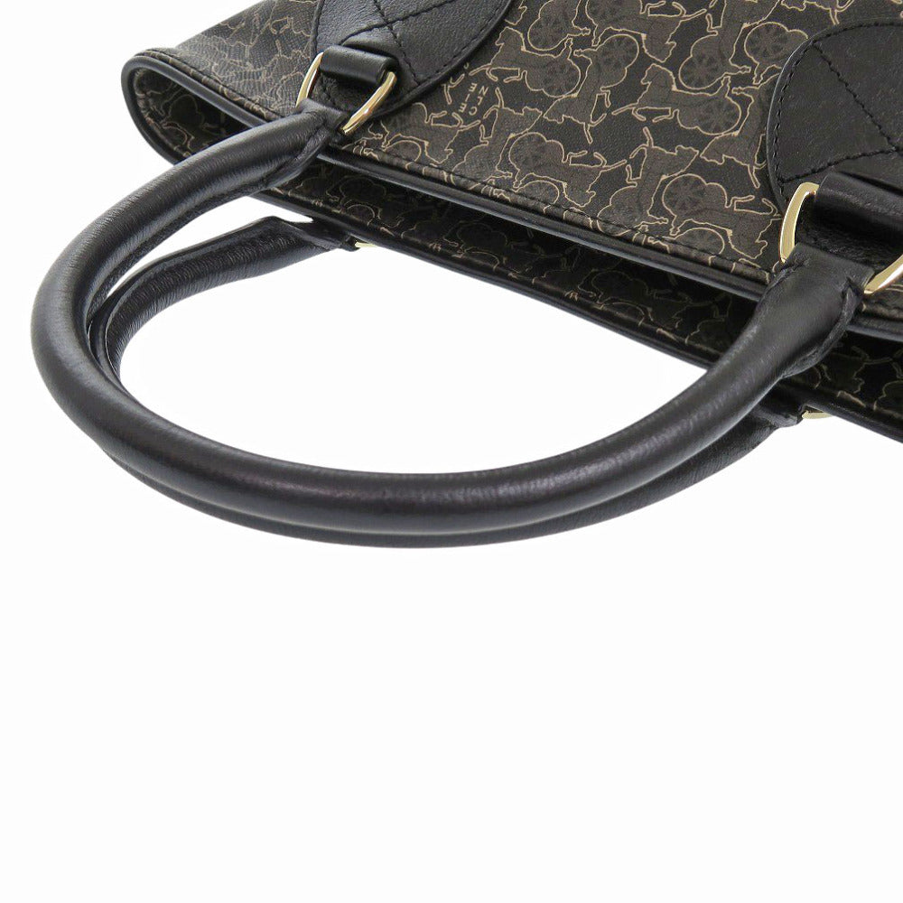 Celine Handbag Pvc, Leather Brown Monkey Line Women