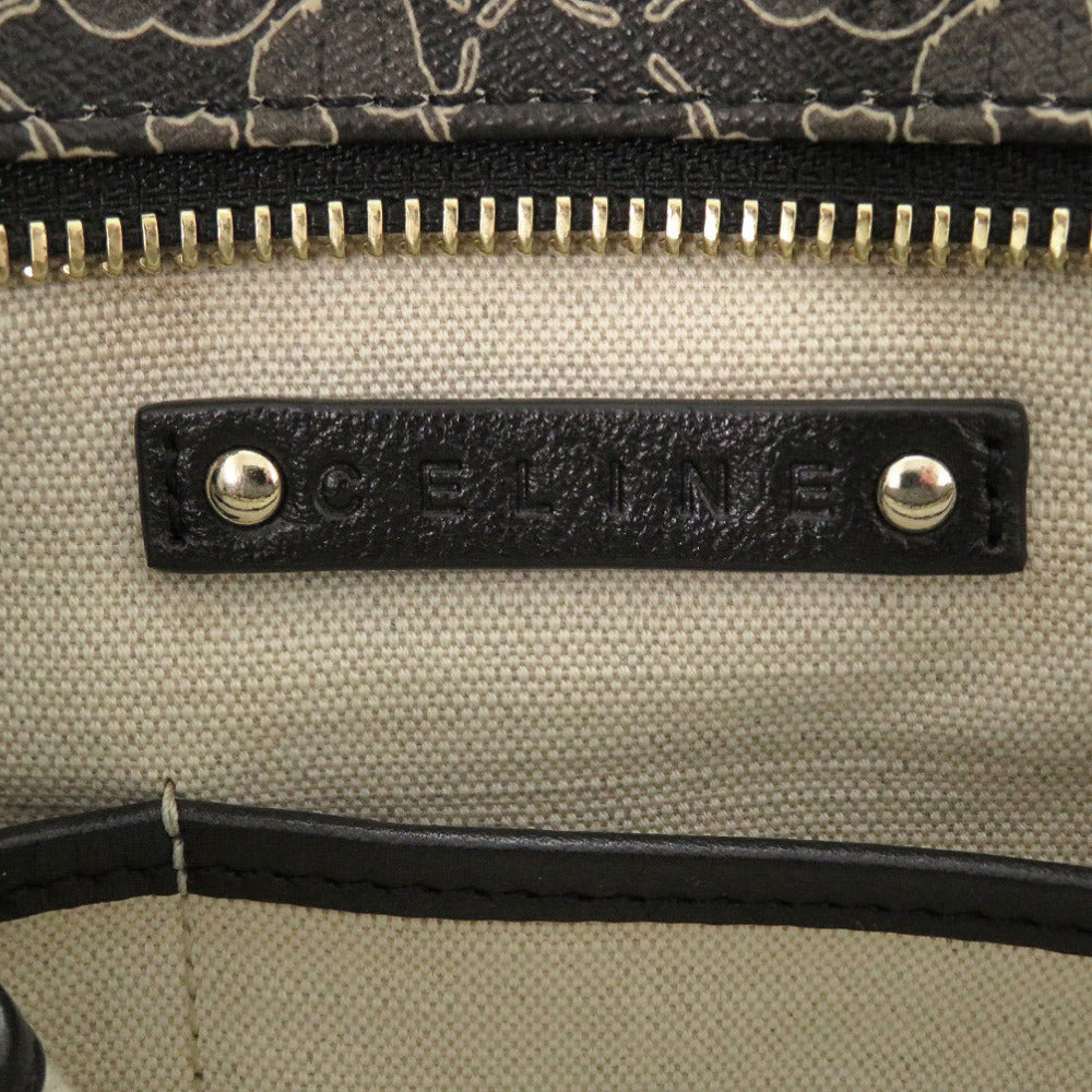 Celine Handbag Pvc, Leather Brown Monkey Line Women
