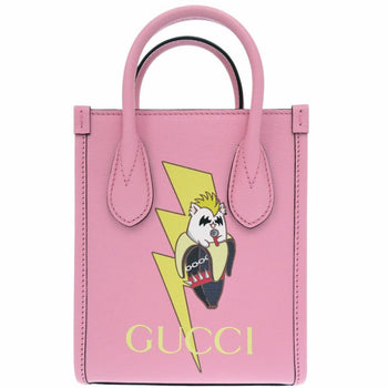 Gucci Handbag 671623 Leather Pink Bananya Collaboration Women